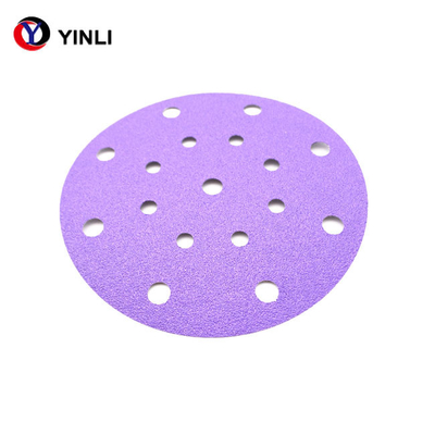 125mm 5 Inch 80 Grit Hook And Loop Sandpaper For Car Surface Polishing