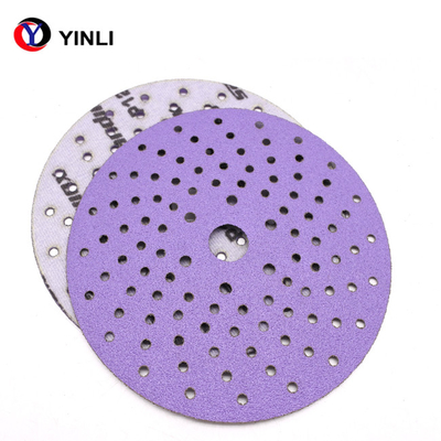 แผ่นขัดโลหะเซอร์โคเนียขัดเงา 6 นิ้วแผ่นขัด 80 กรวดพร้อม Multihole