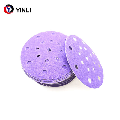 แผ่นขัดเซรามิกสีม่วงและห่วงเซอร์โคเนียแผ่นขัด 6 นิ้วแผ่นขัด 80 Grit