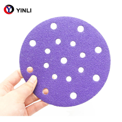 150mm 40 Grit Zirconia Sanding Disc 6 นิ้วแผ่นขัดกาว Abrasive Purple